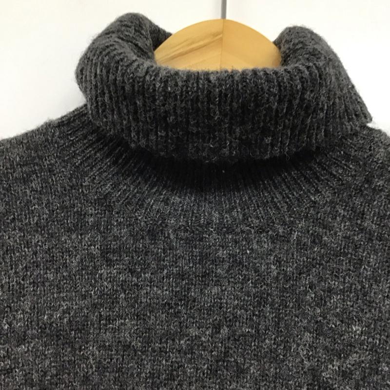 タケオキクチ TAKEO KIKUCHI ニット、セーター 長袖 長袖ニットカットソー タートルネック セーター 3 無地 灰 / グレー /  メンズ USED 古着 中古 10145107