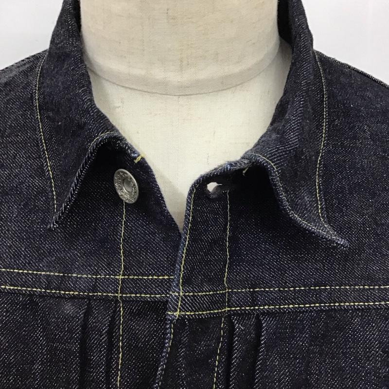 ザリアルマッコイズ THE REAL McCOY S ジャケット、上着 ジャケット、ブレザー デニムジャケット カラージャケット 長袖ジャケット Gジャン 42 無地 インディゴ / インディゴ /  メンズ USED 古着 中古 10115376