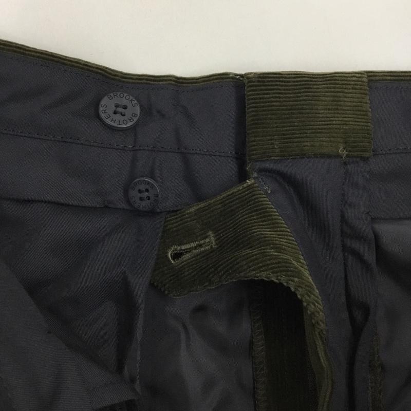 ブルックスブラザーズ BROOKS BROTHERS パンツ チノパン チノパン ワイドパンツ カジュアルパンツ ストレートパンツ コーデュロイパンツ 34 無地 緑 / グリーン /  メンズ USED 古着 中古 10111319