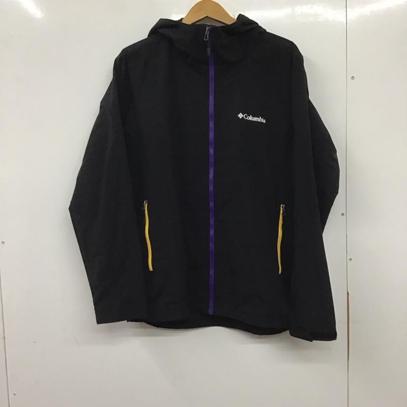 コロンビア Columbia ジャケット、上着 ジャケット、ブレザー 220 pm3844 マウンテンパーカ ジップアップジャケット アウター XL ロゴ、文字 黒 / ブラック /  メンズ USED 古着 中古 10139770
