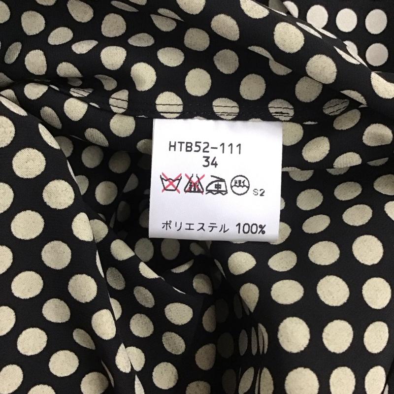 イヴサンローラン Yves Saint Laurent シャツ、ブラウス 長袖 34 ドット 白 / ホワイト / X 黒 / ブラック /  レディース USED 古着 中古 10131122