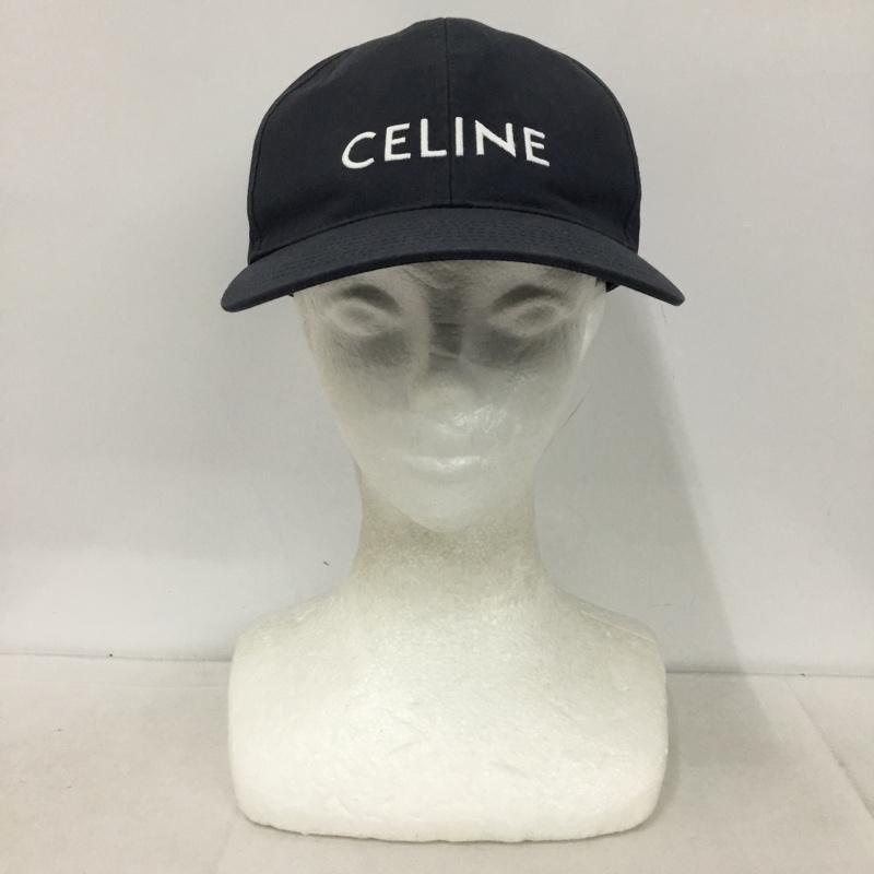 セリーヌ CELINE 帽子 キャップ 2AUA1969P ベースボールキャップ コットン 無地 X ロゴ、文字 紺 / ネイビー /  メンズ USED 古着 中古 10147445