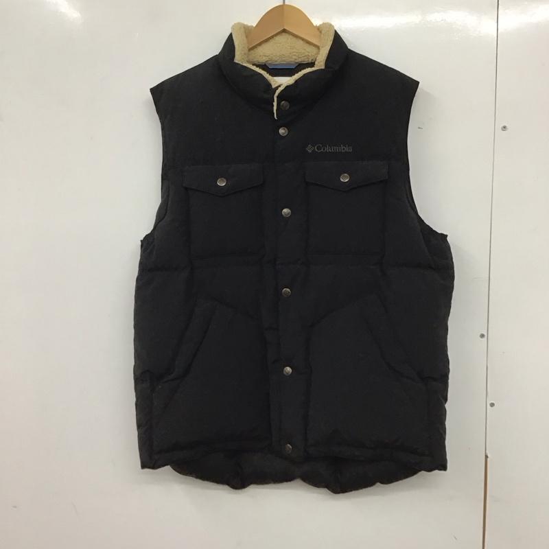 コロンビア Columbia ベスト ベスト ダウンベスト L 無地 黒 / ブラック /  メンズ USED 古着 中古 10134849