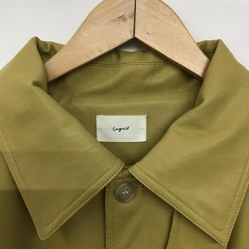 アングリッド Ungrid ジャケット、上着 ジャンパー、ブルゾン 112250212101 フェイクレザーブルゾン FREE 無地 黄 / イエロー /  レディース USED 古着 中古 10143737