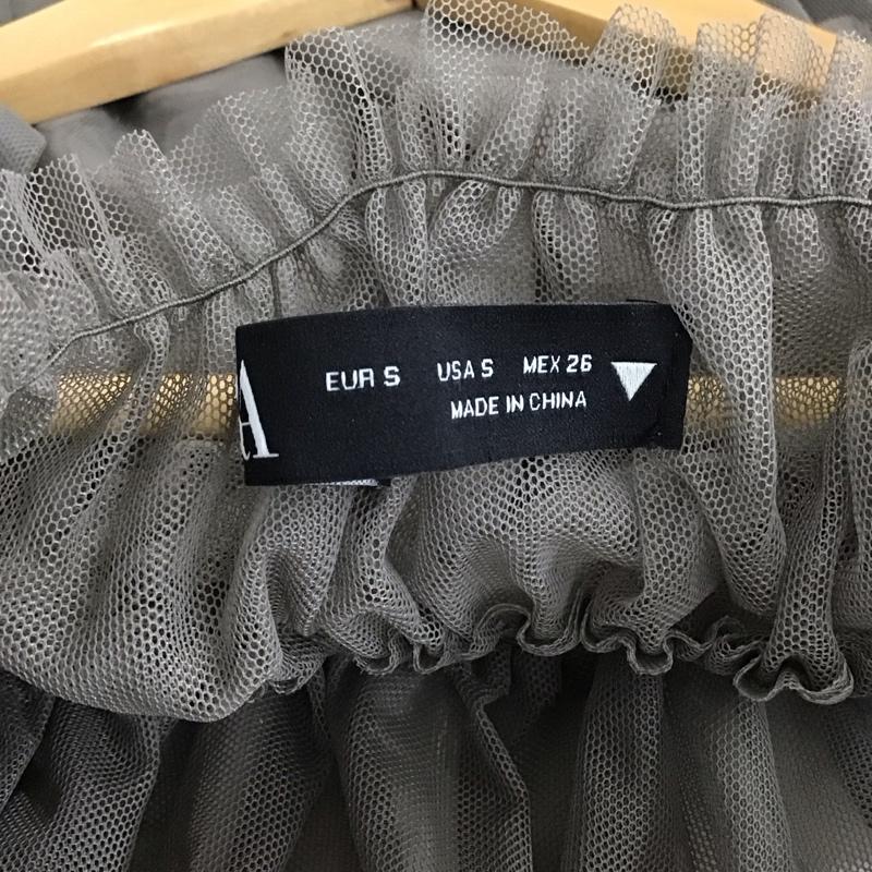 ザラ ZARA キャミソール キャミソール チュール ビスチェ S 無地 灰 / グレー /  レディース USED 古着 中古 10136904