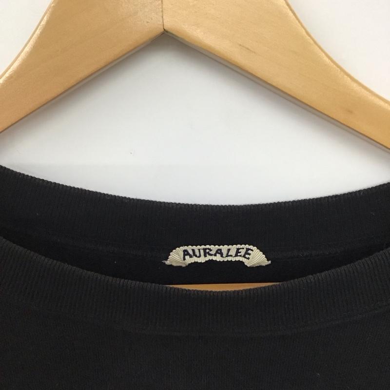 オーラリー AURALEE トレーナー 長袖 長袖トレーナー スウェット クルーネック プルオーバー 4 無地 黒 / ブラック /  メンズ USED 古着 中古 10146234