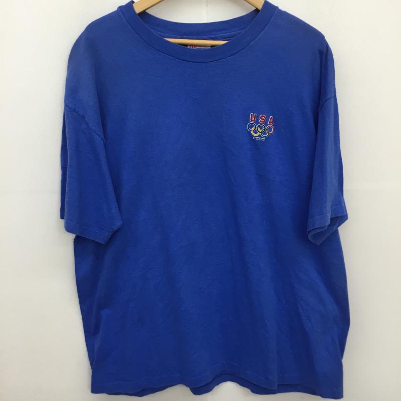 古着 USED Tシャツ 半袖 RN15763 CA21356 USA オリンピック Tシャツ XL ロゴ、文字 青 / ブルー /  メンズ USED 古着 中古 10129792