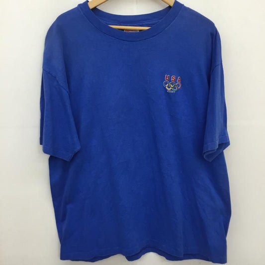 古着 USED Tシャツ 半袖 RN15763 CA21356 USA オリンピック Tシャツ XL ロゴ、文字 青 / ブルー /  メンズ USED 古着 中古 10129792