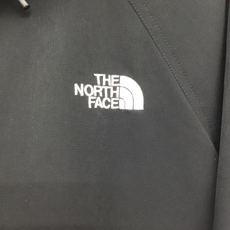 ザノースフェイス THE NORTH FACE ジャケット、上着 ジャンパー、ブルゾン ジップアップジャケットパーカー アウター XL ロゴ、文字 黒 / ブラック /  メンズ USED 古着 中古 10141686