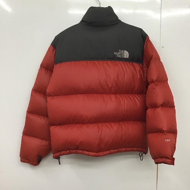 ザノースフェイス THE NORTH FACE ジャケット、上着 ダウンジャケット ダウンジャケット アウター ジップアップジャケット S ロゴ、文字 灰 / グレー / X 赤 / レッド /  メンズ USED 古着 中古 10145564