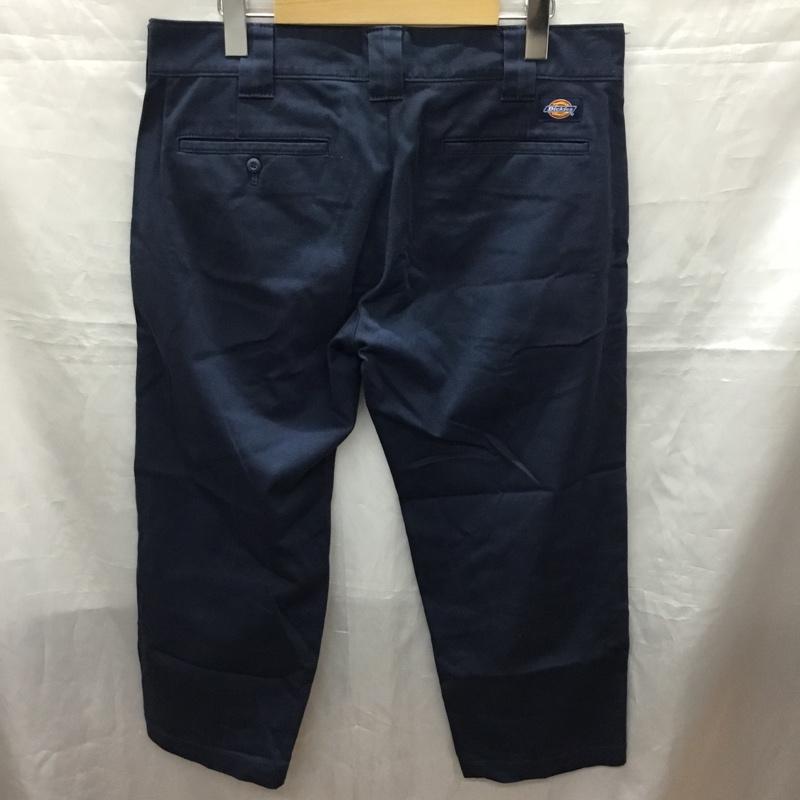 ディッキーズ Dickies パンツ デニム、ジーンズ dk006282 TCツイルストレッチクロップドパンツ7分丈 ワークパンツ 32インチ 無地 紺 / ネイビー /  メンズ USED 古着 中古 10118664