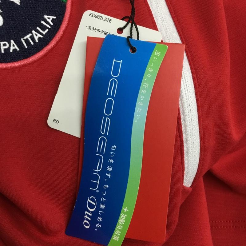 カッパ Kappa Tシャツ 長袖 KG962LS76 ハーフジップ 消臭 タグ付き L ワンポイント 赤 / レッド /  メンズ USED 古着 中古 10136499