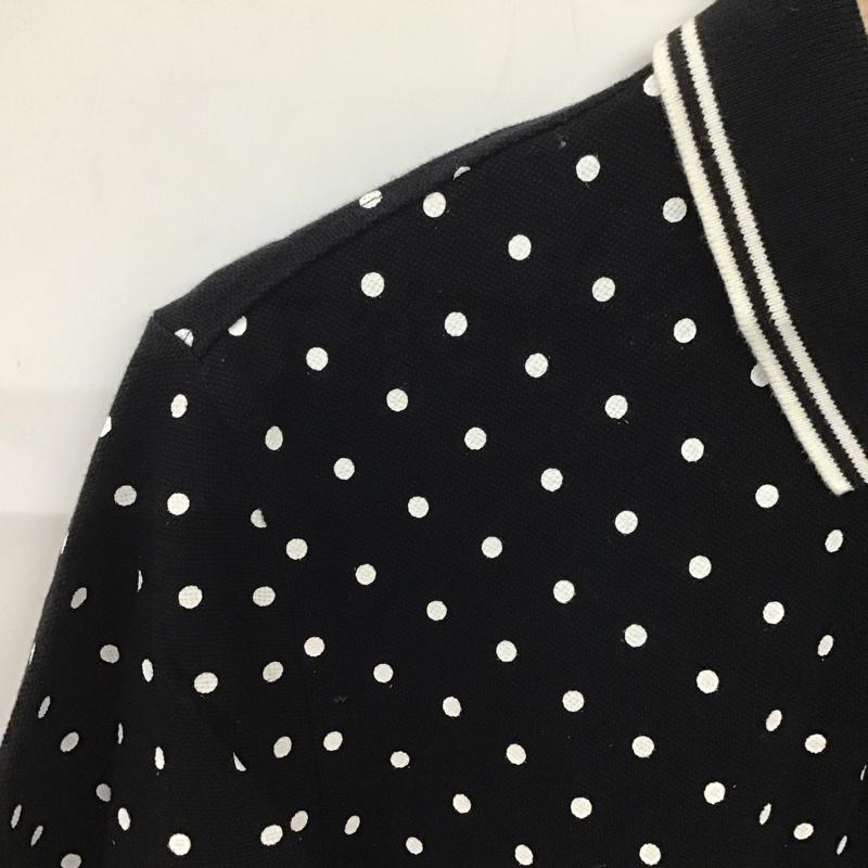 チャンピオン Champion ポロシャツ 半袖 半袖ポロシャツ カラーシャツ 半袖カットソー M ドット 黒 / ブラック /  メンズ USED 古着 中古 10135975