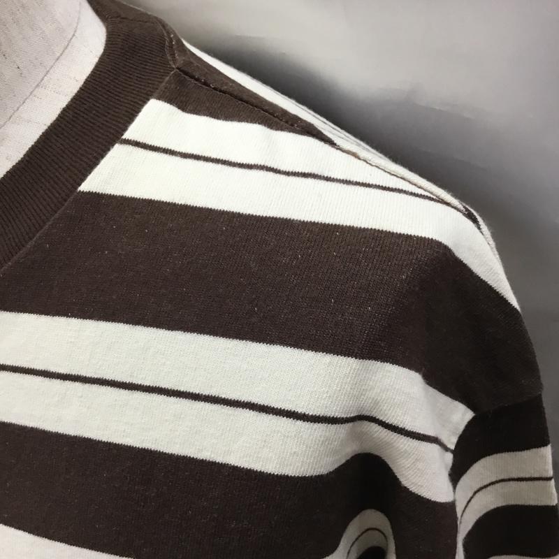 アーバンリサーチドアーズ URBAN RESEARCH DOORS カットソー 長袖 dr96-11h014 OE天竺プレーティングロンTシャツ 長袖カットソー 40 ボーダー柄 ベージュ / ベージュ /  メンズ USED 古着 中古 10116723