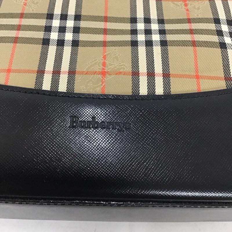 バーバリーズ BURBERRYS トートバッグ トートバッグ チェック 黒 / ブラック / X ベージュ / ベージュ /  レディース USED 古着 中古 10132487