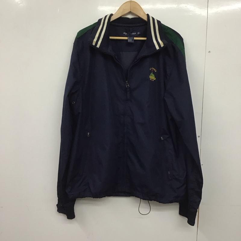 ポロゴルフラルフローレン POLOGOLF ジャケット、上着 ジャンパー、ブルゾン ジップアップジャケット ナイロンジャケット アウター L ロゴ、文字 紺 / ネイビー /  メンズ USED 古着 中古 10148489