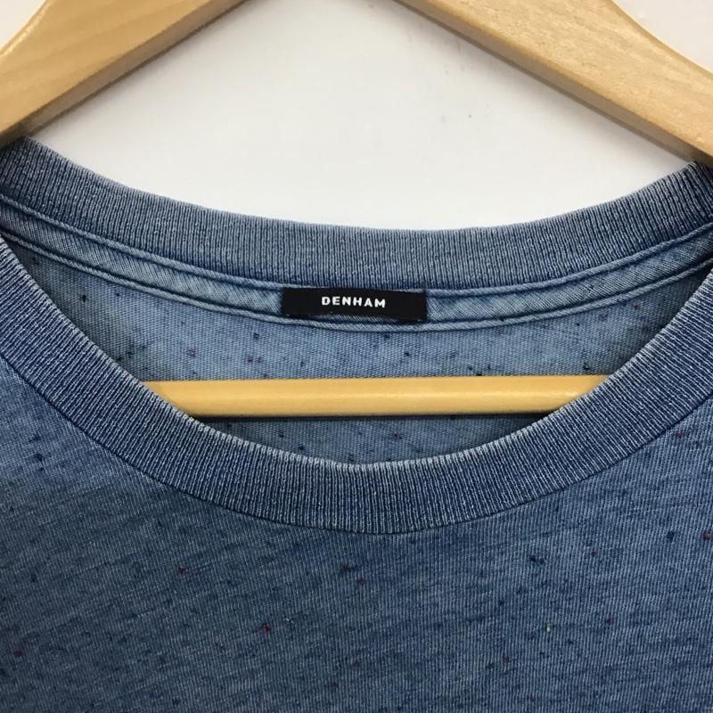 デンハム DENHAM Tシャツ 半袖 半袖Tシャツ プリントTシャツ クルーネックカットソー S 無地 青 / ブルー /  メンズ USED 古着 中古 10133232