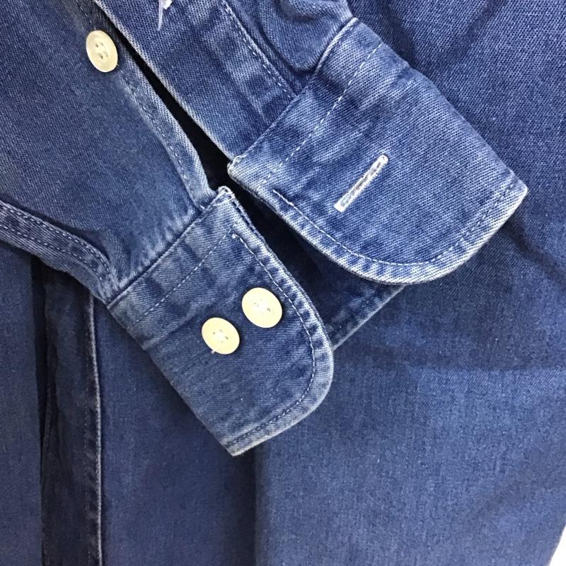 トーマスバーバリー THOMASBURBERRY シャツ、ブラウス 長袖 L 無地 水色 / ライトブルー /  メンズ USED 古着 中古 10128500