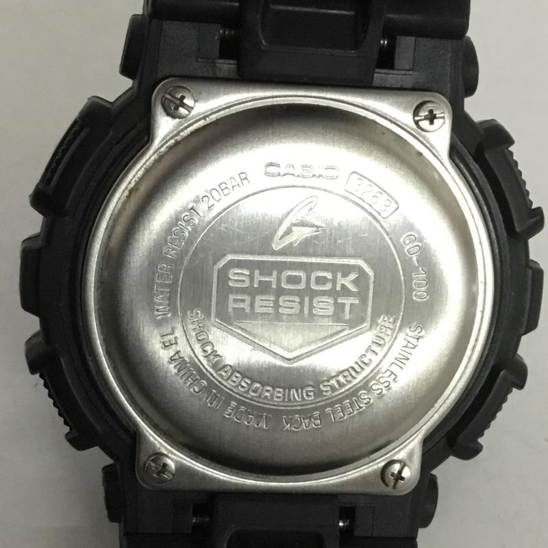 ジーショック G-SHOCK 腕時計 デジタル GD-100 ロゴ、文字 黒 / ブラック /  メンズ USED 古着 中古 10131074