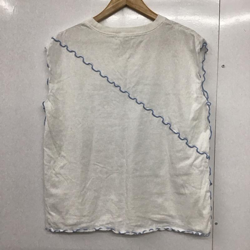 フリークスストア FREAK S STORE Tシャツ 半袖 1121248901381 配色メロー ロゴフレンチスリーブTシャツ FREE ロゴ、文字 X プリント 白 / ホワイト /  レディース USED 古着 中古 10141563