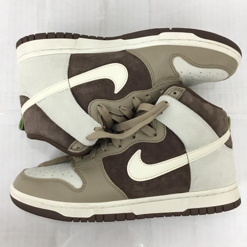 ナイキ NIKE スニーカー スニーカー DH5348-100 DUNK HI RETRO PREMIUM 26.5cm 箱有 26.5cm ロゴ、文字 ダークブラウン / ダークブラウン / X 茶 / ブラウン / X 灰 / グレー /  メンズ USED 古着 中古 10109897