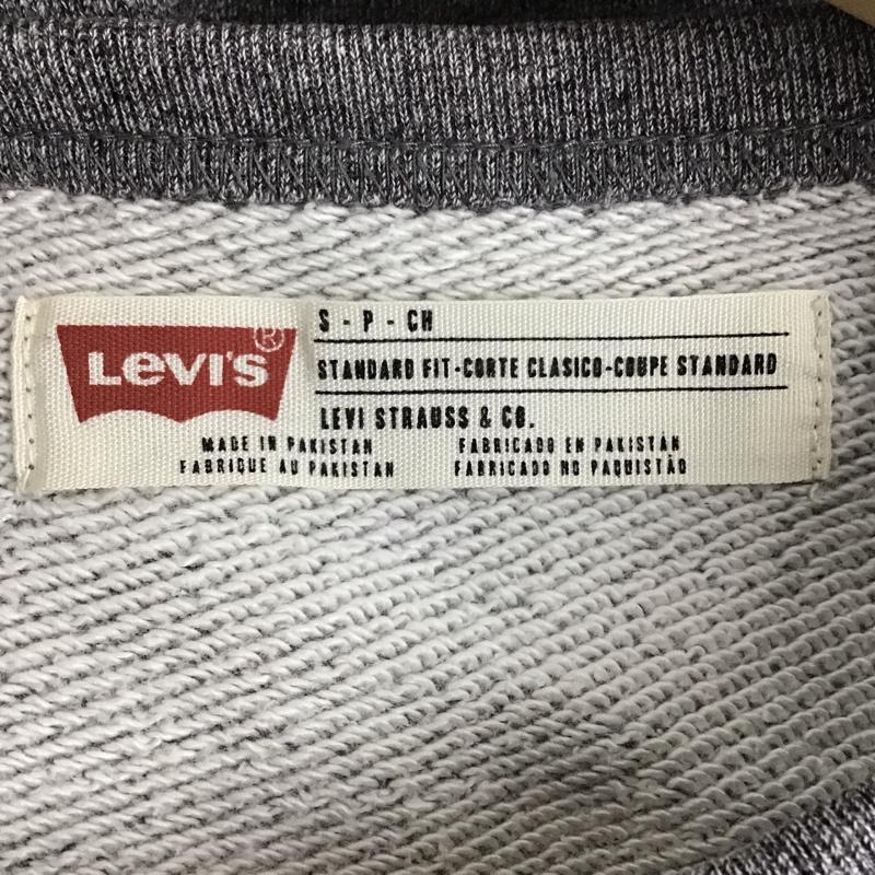 リーバイス Levi s トレーナー 長袖 長袖トレーナー スウェット クルーネック プルオーバー S 無地 灰 / グレー /  メンズ USED 古着 中古 10131964