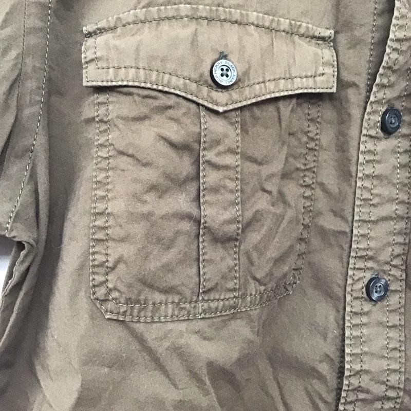 バーバリーブラックレーベル BURBERRY BLACK LABEL シャツ、ブラウス 半袖 半袖シャツ 無地シャツ ポケットシャツ 1 無地 カーキ / カーキ /  メンズ USED 古着 中古 10145889