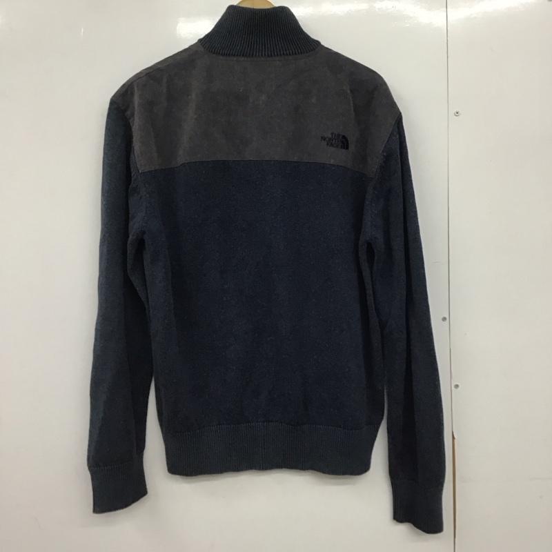 ザノースフェイス THE NORTH FACE ニット、セーター 長袖 at40762 長袖ニット セーター XL ロゴ、文字 紺 / ネイビー /  メンズ USED 古着 中古 10146973