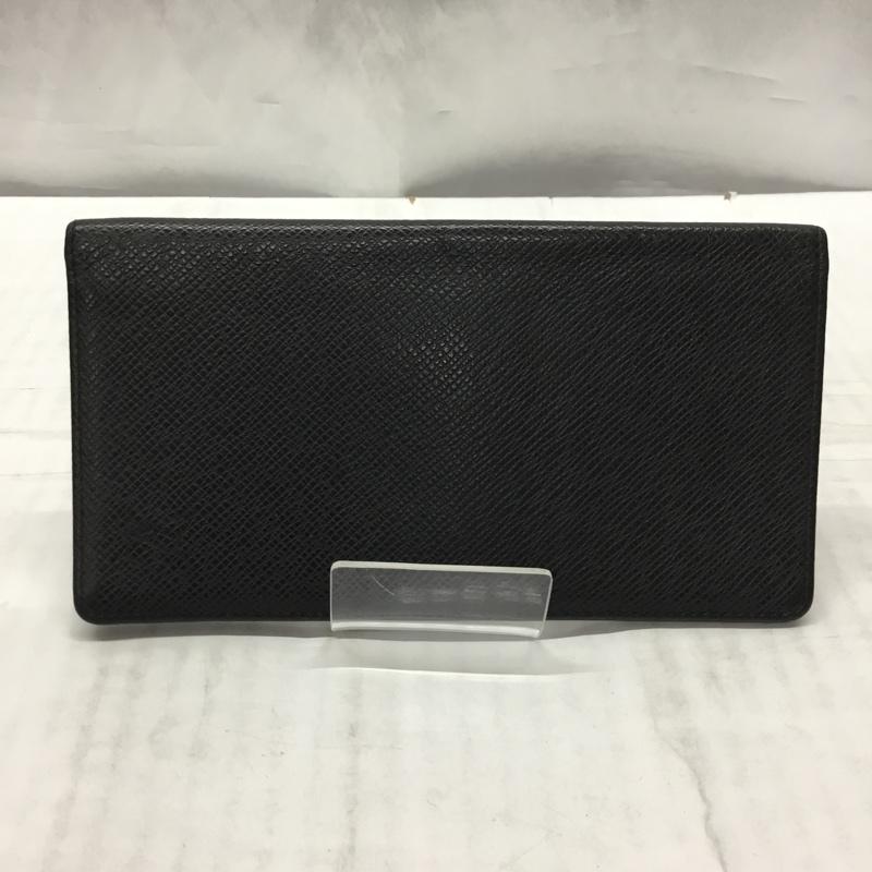 ルイヴィトン LOUIS VUITTON 財布 長財布 タイガ 札入れ カード入れ ワンポイント 黒 / ブラック /  メンズ USED 古着 中古 10115592