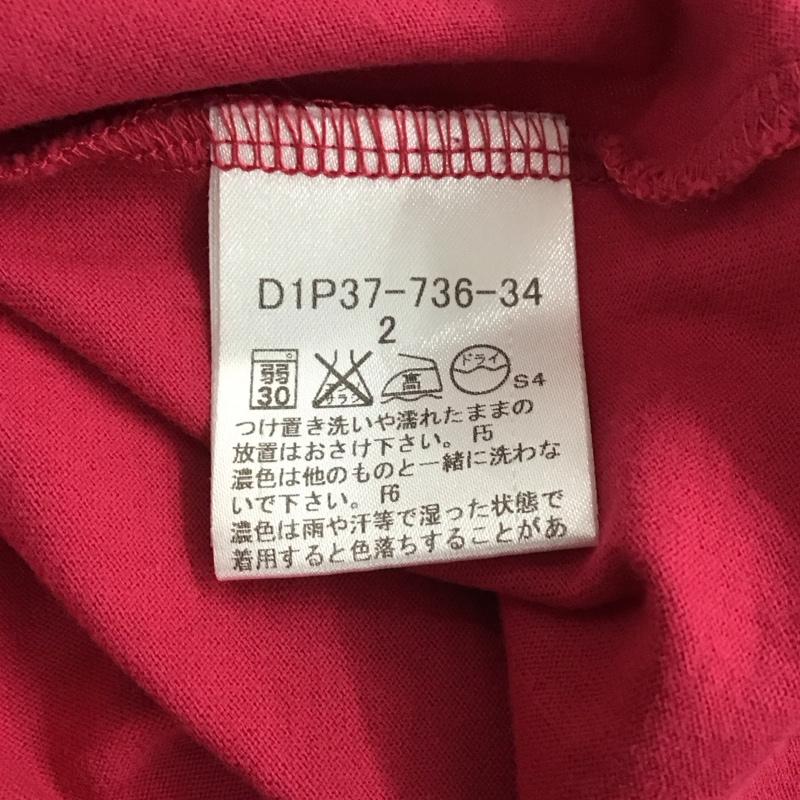 バーバリーブラックレーベル BURBERRY BLACK LABEL Tシャツ 半袖 半袖カットソー プリントTシャツ Vネックカットソー 2 ロゴ、文字 マゼンタ / マゼンタ /  メンズ USED 古着 中古 10142407