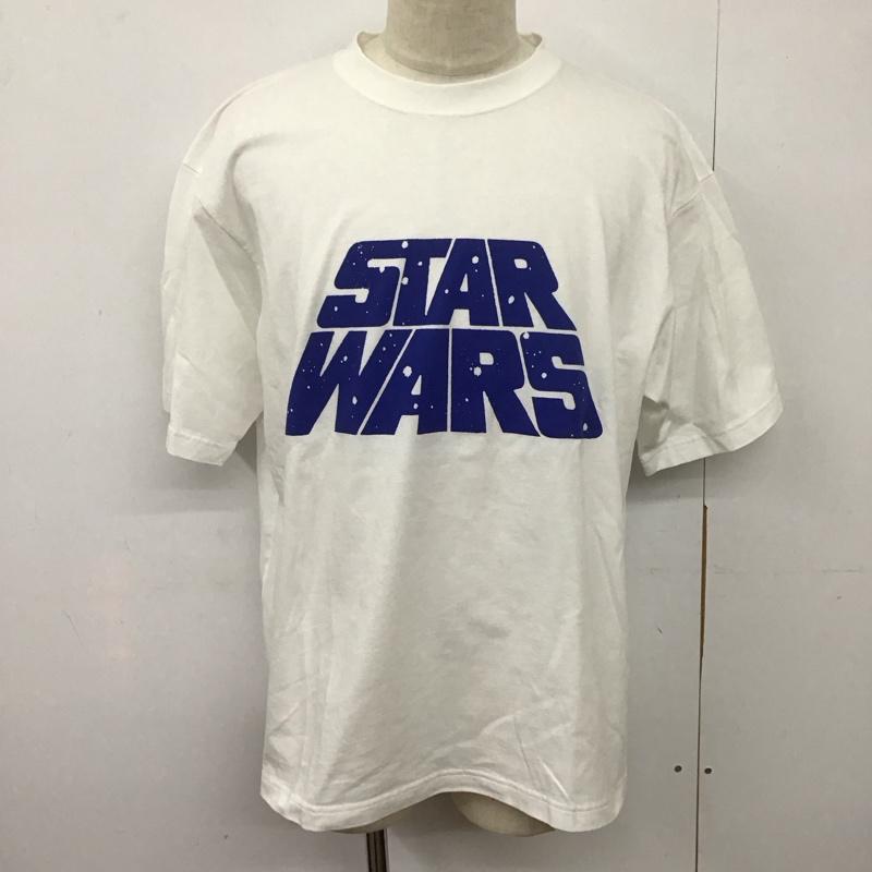 ユニクロ UNIQLO Tシャツ 半袖 341-473124 プリントTシャツ 半袖カットソー クルーネックカットソー XL ロゴ、文字 白 / ホワイト /  メンズ USED 古着 中古 10126530