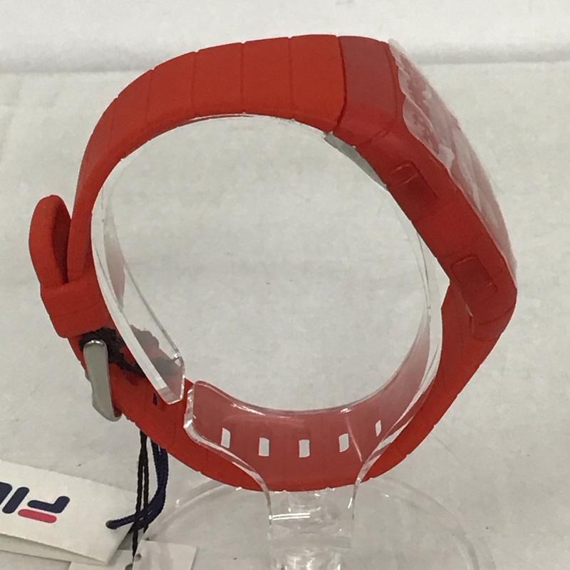 フィラ FILA 腕時計 デジタル 38-105-002 ロゴ、文字 赤 / レッド /  レディース USED 古着 中古 10135263