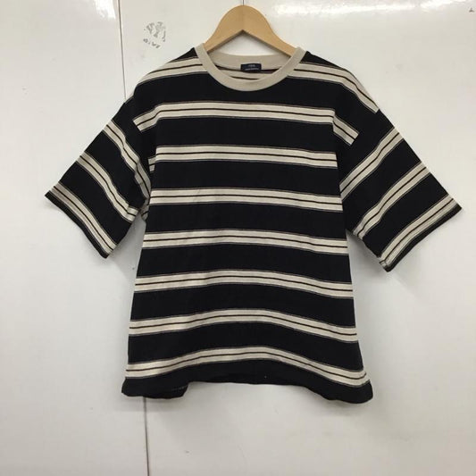 アイテムズ アーバンリサーチ ITEMS URBAN RESEARCH Tシャツ 半袖 IT25-11A016 コットンボーダー クルーネック M ボーダー柄 黒 / ブラック / X ベージュ / ベージュ / X 白 / ホワイト /  メンズ USED 古着 中古 10129121