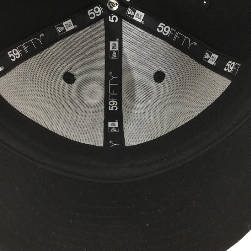 ニューエラ NEW ERA 帽子 キャップ NY 59FIFTY MLB 55.8cm ロゴ、文字 黒 / ブラック /  メンズ USED 古着 中古 10124617