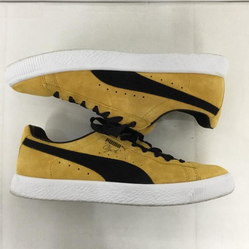 プーマ PUMA スニーカー スニーカー 361466 01 CLYDE 27cm 箱有 27.0cm ロゴ、文字 黄 / イエロー / X 黒 / ブラック /  メンズ USED 古着 中古 10131224