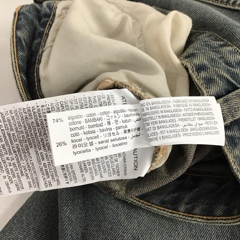 ザラ ZARA パンツ デニム、ジーンズ デニムパンツ ワイドパンツ カジュアルパンツ 42 無地 インディゴ / インディゴ /  メンズ USED 古着 中古 10143444