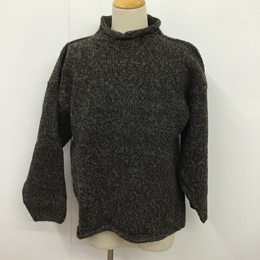 アルテサニア ARTESANIA ニット、セーター 長袖 M 無地 茶 / ブラウン /  メンズ USED 古着 中古 10106068