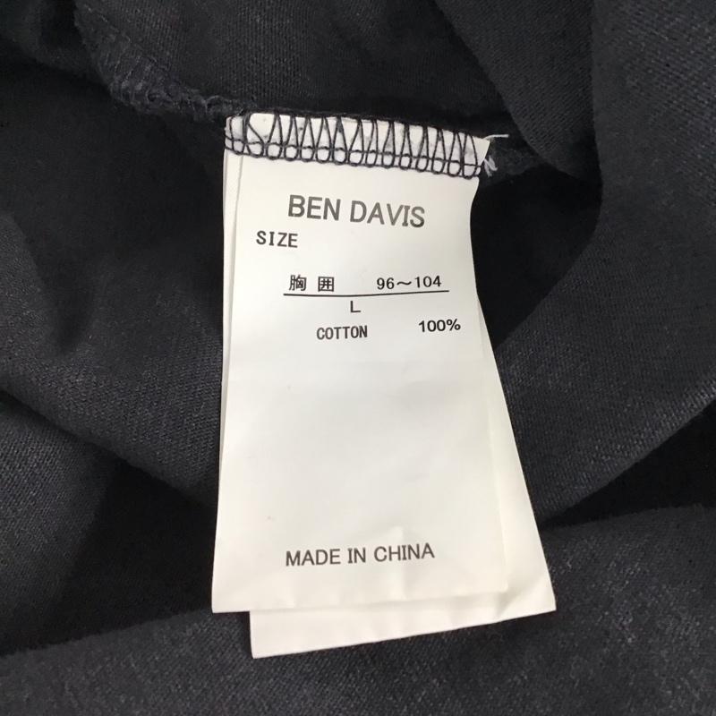 ベンデイビス BEN DAVIS Tシャツ 半袖 半袖カットソー プリントTシャツ クルーネックカットソー L ロゴ、文字 黒 / ブラック /  メンズ USED 古着 中古 10133639