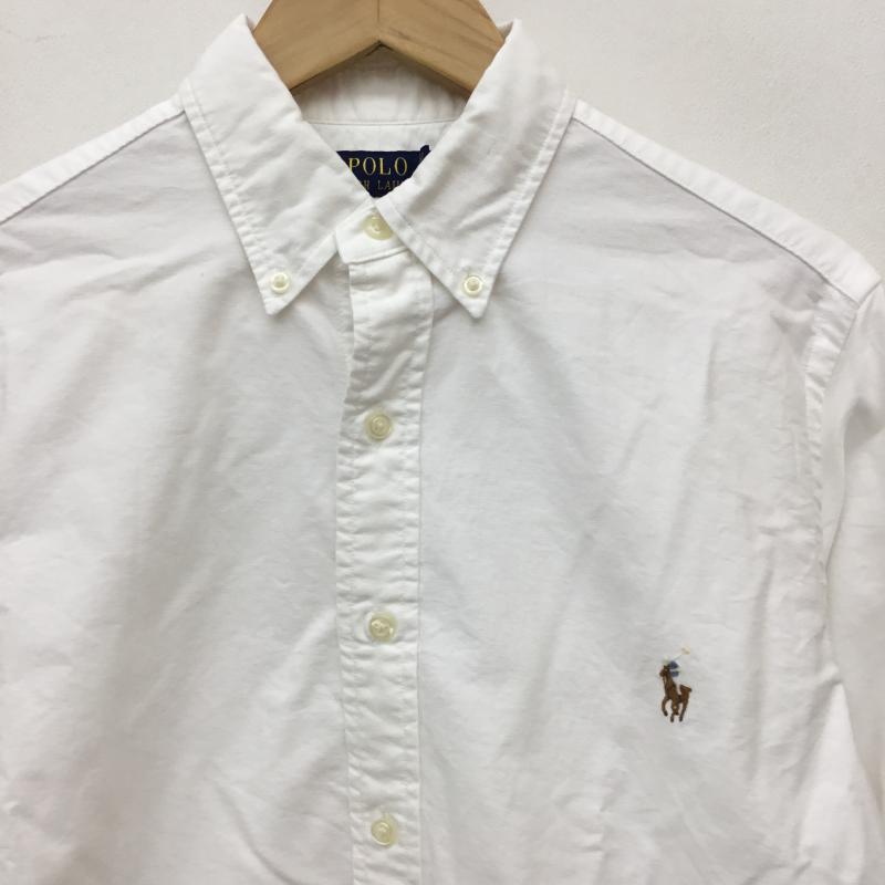 ポロラルフローレン POLO RALPH LAUREN シャツ、ブラウス 長袖 S ロゴ、文字 X 刺繍 白 / ホワイト /  メンズ USED 古着 中古 10143640