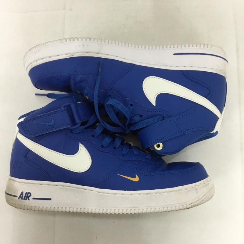 ナイキ NIKE スニーカー スニーカー DR9513 400 AIR FORCE 1 MID 07 LV8 27cm 箱有 27.0cm ロゴ、文字 青 / ブルー / X 白 / ホワイト /  メンズ USED 古着 中古 10131951