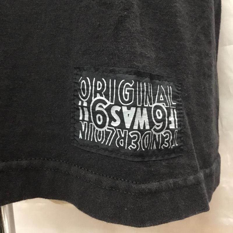 テンダーロイン TENDERLOIN Tシャツ 半袖 半袖カットソー プリントTシャツ クルーネックカットソー L ロゴ、文字 黒 / ブラック /  メンズ USED 古着 中古 10115199