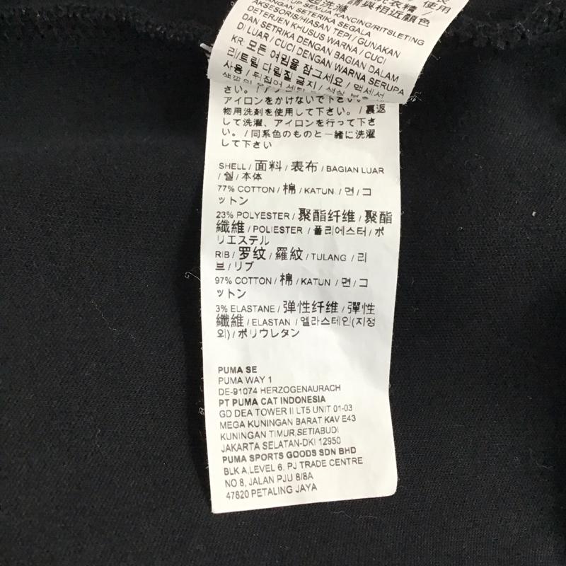プーマ PUMA パーカー 長袖 762243-02 スウェットフーディー ジップアップパーカー L ロゴ、文字 黒 / ブラック /  メンズ USED 古着 中古 10122788