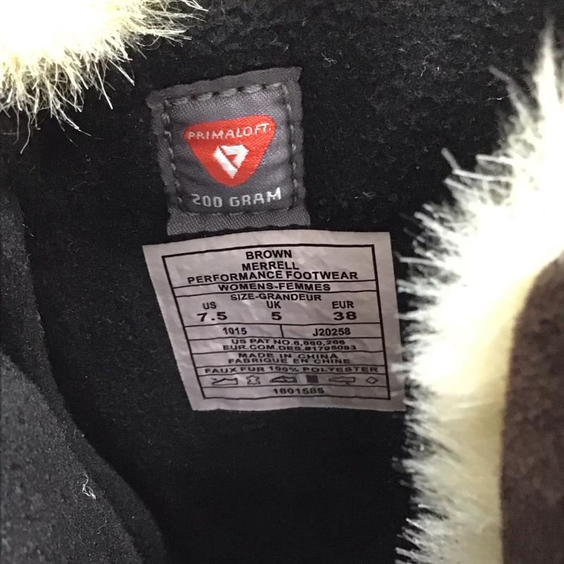 メレル MERRELL ブーツ 一般 J20258 レースアップ UK5 US：7.5 ロゴ、文字 茶 / ブラウン /  レディース USED 古着 中古 10116048