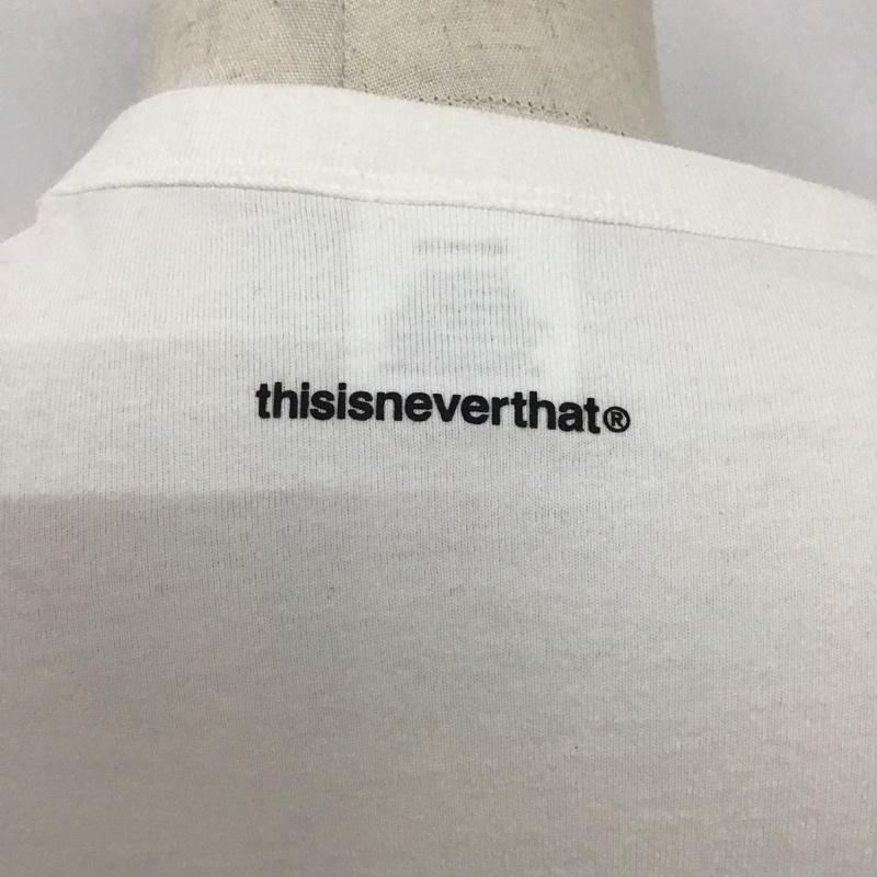 ディスイズネバーザット thisisneverthat カットソー 長袖 長袖カットソー プリントカットソー クルーネック S ロゴ、文字 白 / ホワイト /  メンズ USED 古着 中古 10126235