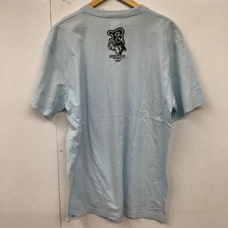 エロスティカ EROSTiKA Tシャツ 半袖 クルーネック コットン XL プリント 水色 / ライトブルー /  メンズ USED 古着 中古 10123377