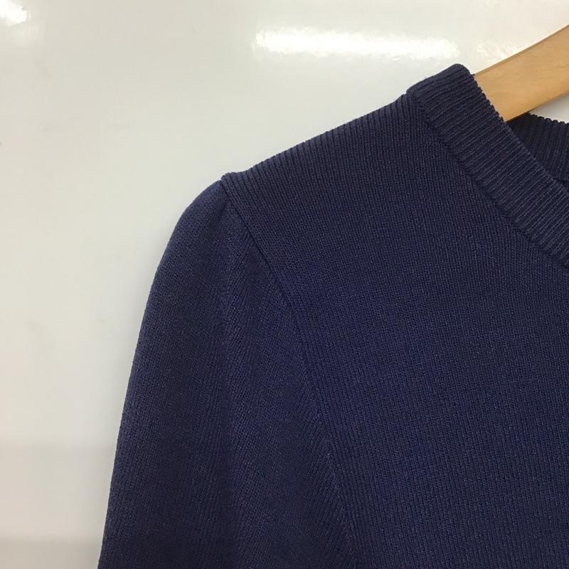 ダズリン dazzlin ニット、セーター 七分袖 021822601901 ラワー刺繍ボリュームスリーブニット FREE 無地 紺 / ネイビー /  レディース USED 古着 中古 10143506