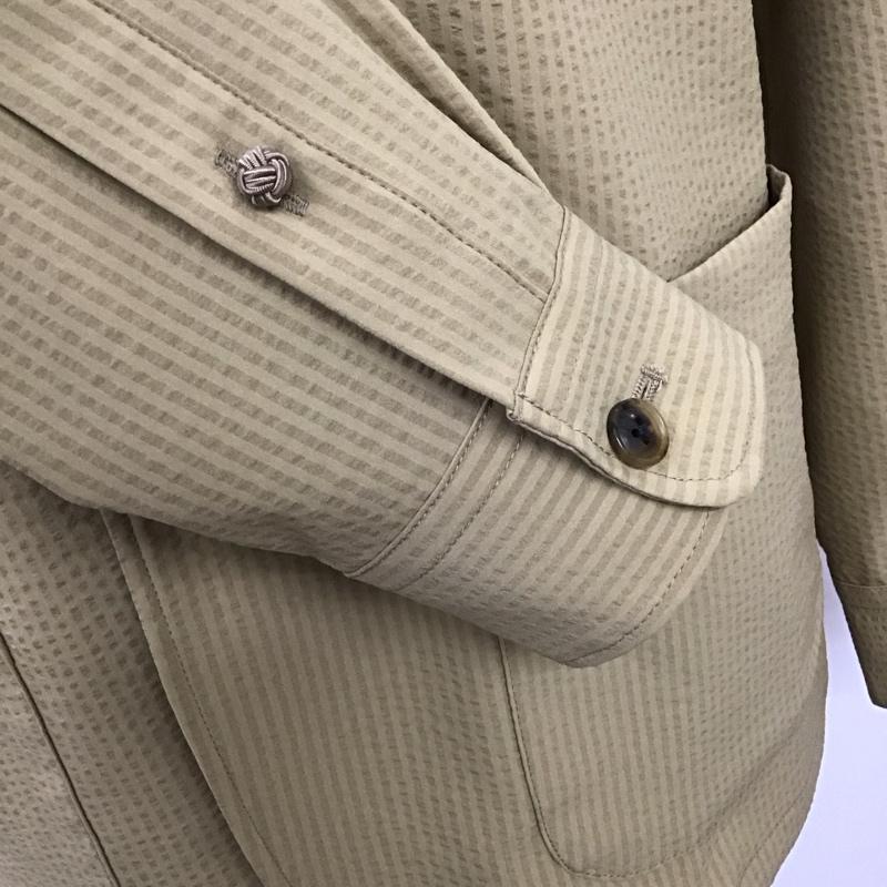 ナノユニバース nano・universe ジャケット、上着 ジャケット、ブレザー 668-3116212 LB03 シアサッカー2Bシャツジャケット カジュアルジャケット M ストライプ ベージュ / ベージュ /  メンズ USED 古着 中古 10119259