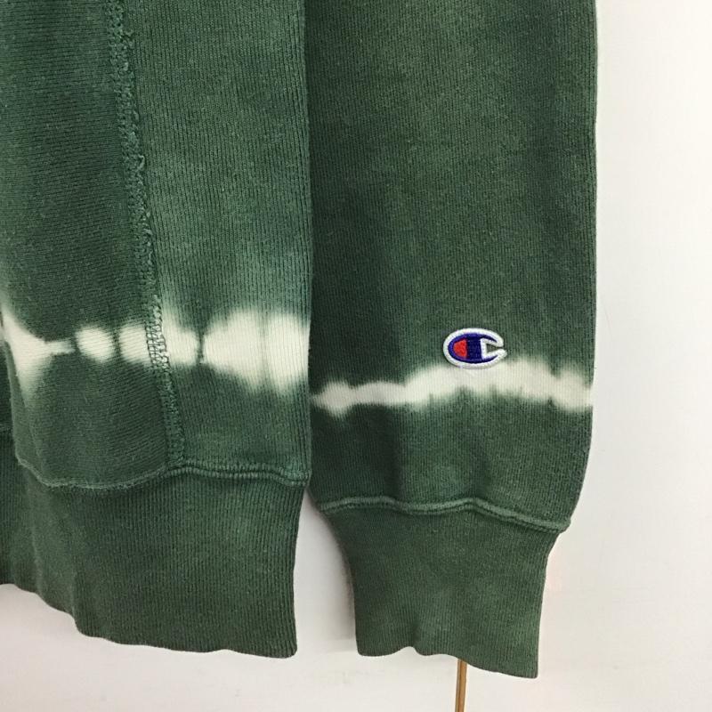 チャンピオン Campion トレーナー 長袖 c3-q012 トレーナー 長袖スウェット M 総柄 緑 / グリーン /  メンズ USED 古着 中古 10142948