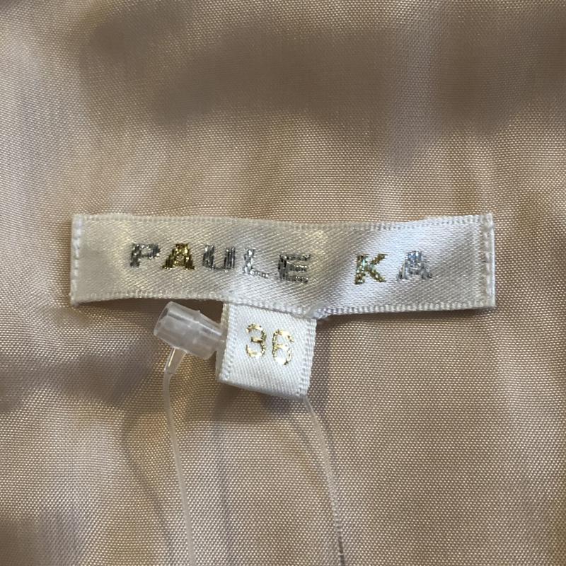 ポールカ PAULE KA ワンピース ひざ丈スカート サテンワンピース　ドレープ　オケージョン 36 無地 X  桃 / ピンク /  レディース USED 古着 中古 10031452