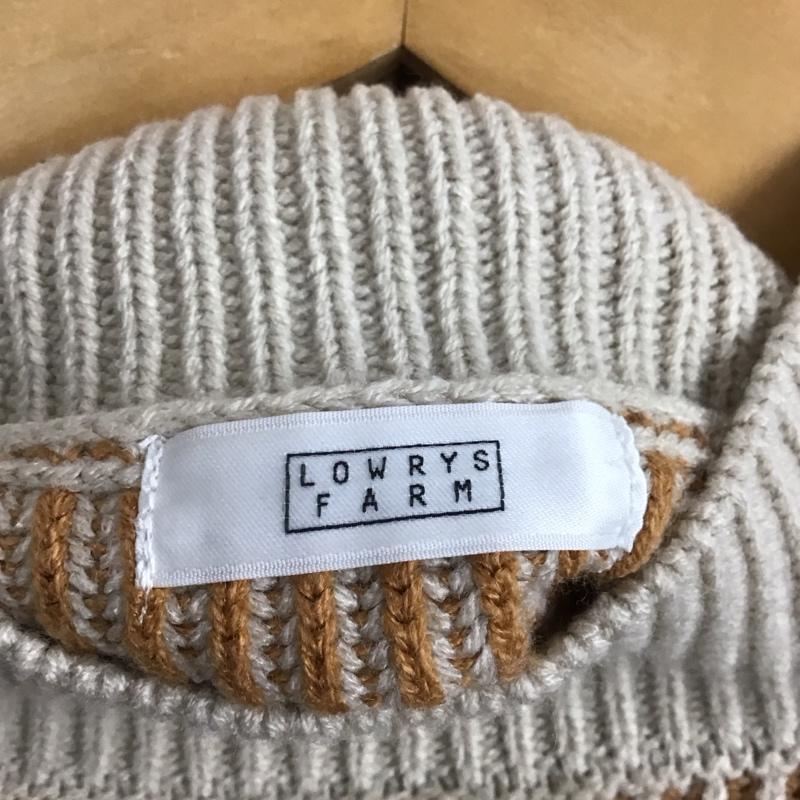 ローリーズファーム LOWRYS FARM ニット、セーター 長袖 長袖ニットカットソー クルーネック セーター FREE ストライプ マルチカラー / マルチカラー /  レディース USED 古着 中古 10145477